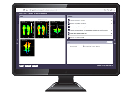 Computer monitor showing the Podium cloud portal