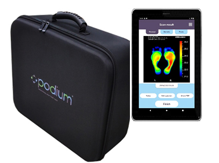 Podium carrying case and control tablet